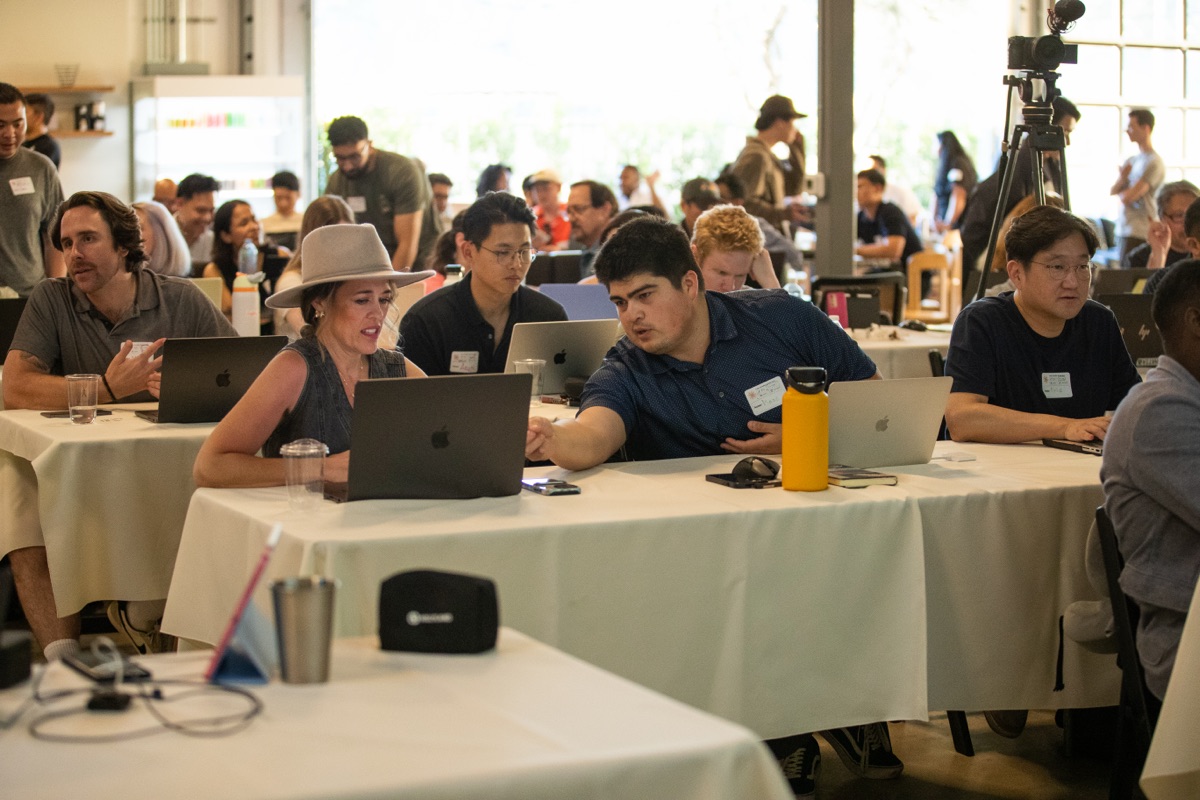 Attendee deep in focus